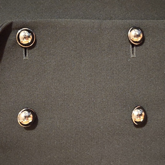 Tahari ASL Womens Double-Breasted Three-Quarter Length Dressy Overcoat Black 16 - Picture 5 of 14